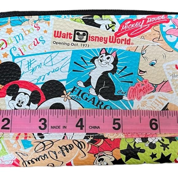Disney Parks Mickey Mouse and Friends Pebbled Vegan Leather Full Sized Wallet - Picture 8 of 9